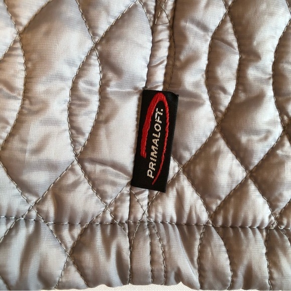 Lands End Pewter Long Sleeve Lightweight Quilted Zip Front Jacket Size L/P 14-16 - Picture 5 of 7